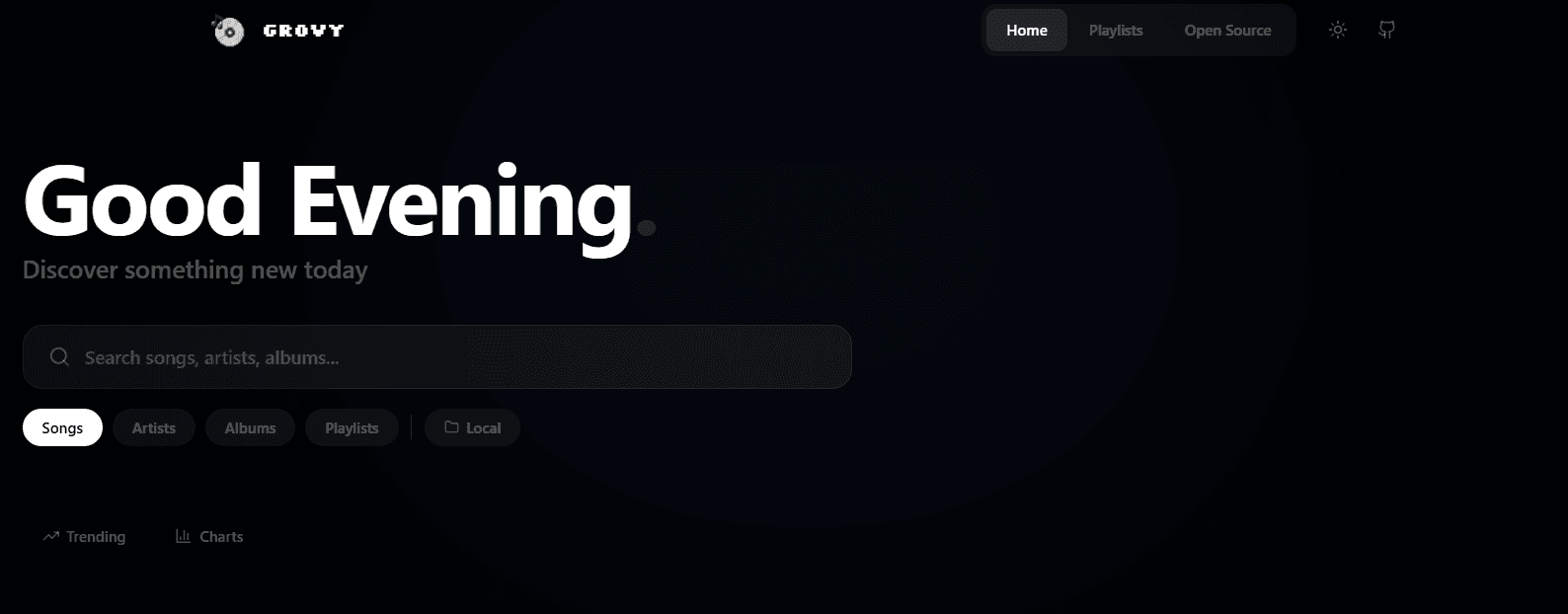 Grovy Music Player Interface